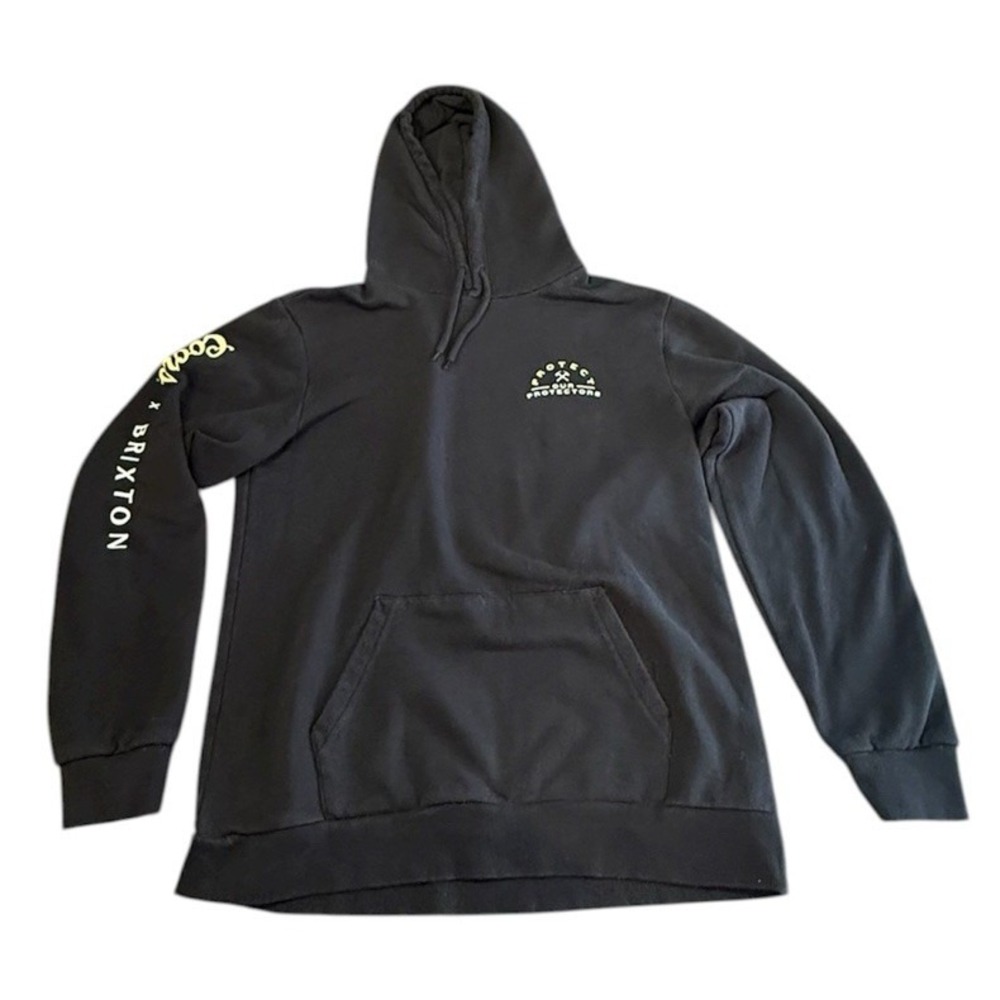 Brixton x Coors Protector II Hoodie Men's Black Sweatshirt Pullover Size M